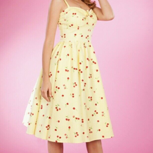 Stop Staring Dresses & Skirts - Stop Staring Yellow Cherry Gingham Juliet dress